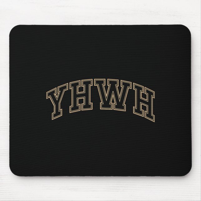 Mousepad Equipe Yhwh Adonai Fé Cristã Baseada em Homens Mul (Frente)