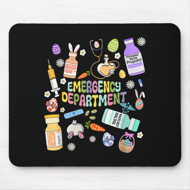 Mousepad Er Easter Nurse Crew Easter Day Emergency Room Nur (Frente)