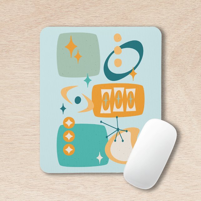 Mousepad Era Atômica, Meados do Século Abstrato 19 Aqua, La (Criador carregado)