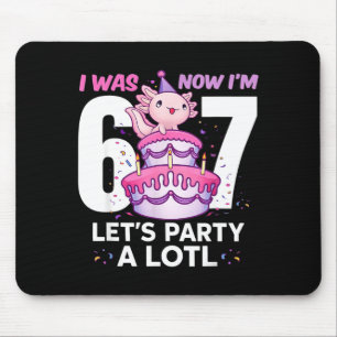 Mousepad Era seis sete adorável axolote 7º aniversário 6 7