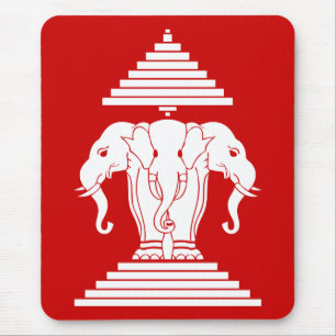 Mousepad Erawan três dirigiu o Lao do elefante/bandeira de
