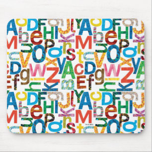 Mousepad Eric Carle   Alphabet Pattern Letters