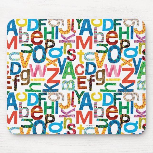 Mousepad Eric Carle | Alphabet Pattern Letters (Frente)