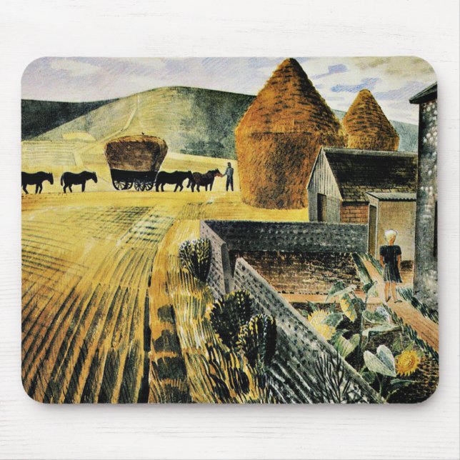Mousepad Eric Ravilious - Furlongs, (Frente)