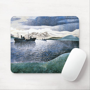 Mousepad Eric Ravilious - Noruega, arte mágica de realismo