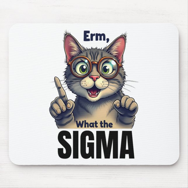 Mousepad Erm O Que O Gato De Sigma Engraçado Lovers (Frente)