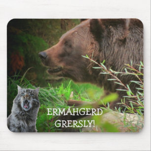 Mousepad Ermahgerd Gersley! Meme de gato