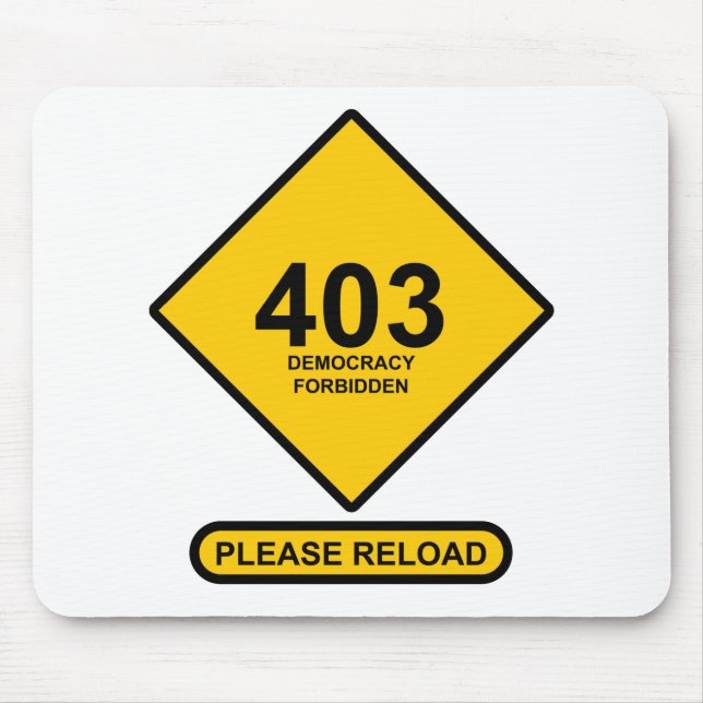 Mousepad Erro 403: Democracia Proibida (Frente)