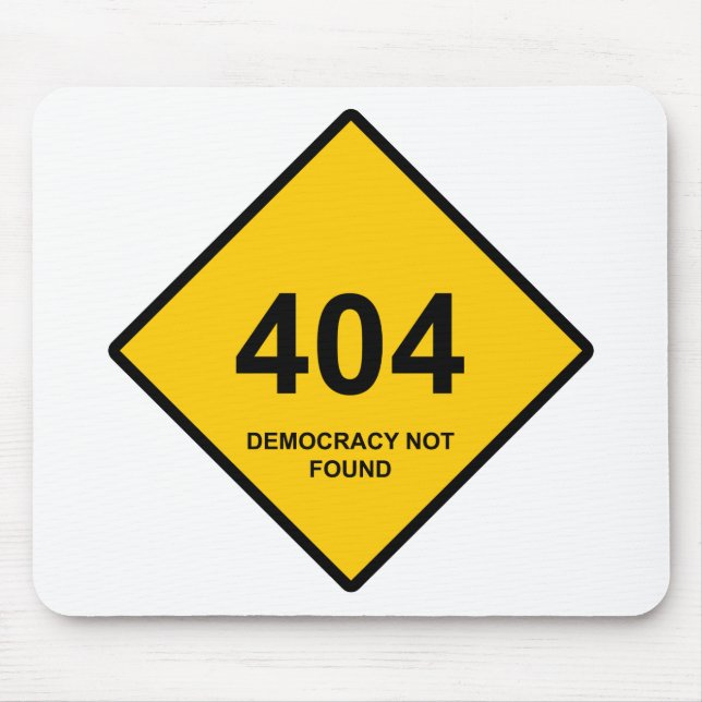 Mousepad Erro 404: Democracia Não Encontrada (Frente)