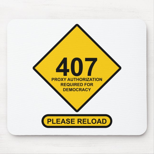 Mousepad Erro 407: Autenticação de Proxy Democracia Necessá (Frente)
