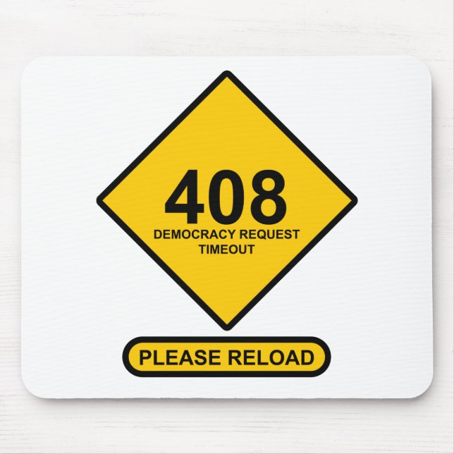 Mousepad Erro 408: Tempo limite de solicitação de democraci (Frente)
