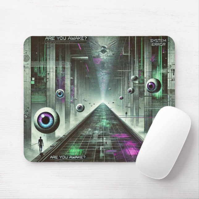 Mousepad 🖱️ "Erro do sistema: você está acordado?" Rato We (Com mouse)