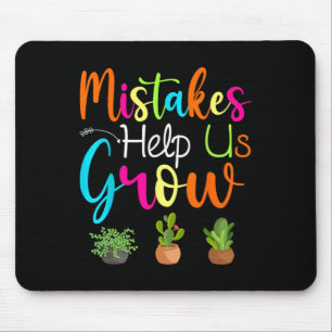 Mousepad Erros nos ajudam a crescer Mentalidade de crescime