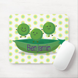 Mousepad Ervilhas de salto bonitas na ilustração de desenho