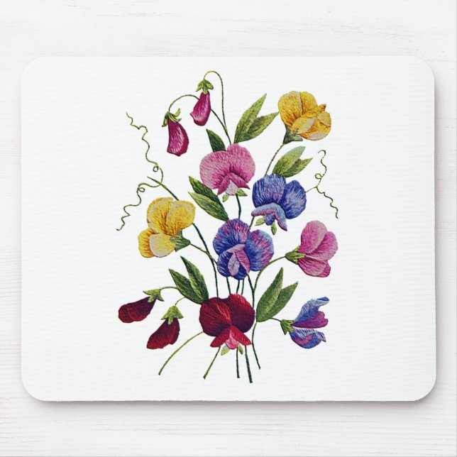 Mousepad Ervilhas doces coloridas (Frente)