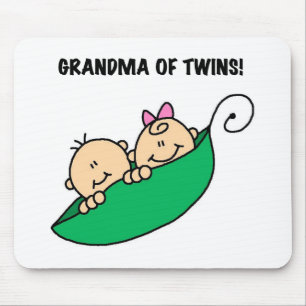 Mousepad Ervilhas em uma avó do vagem dos gêmeos