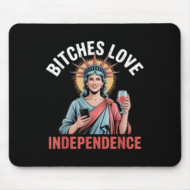 Mousepad Es Love Independence _ Engraçado 4 De julho para m (Frente)