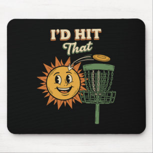 Mousepad Esboço de Disco Voador Engraçado de Golfe de Disco