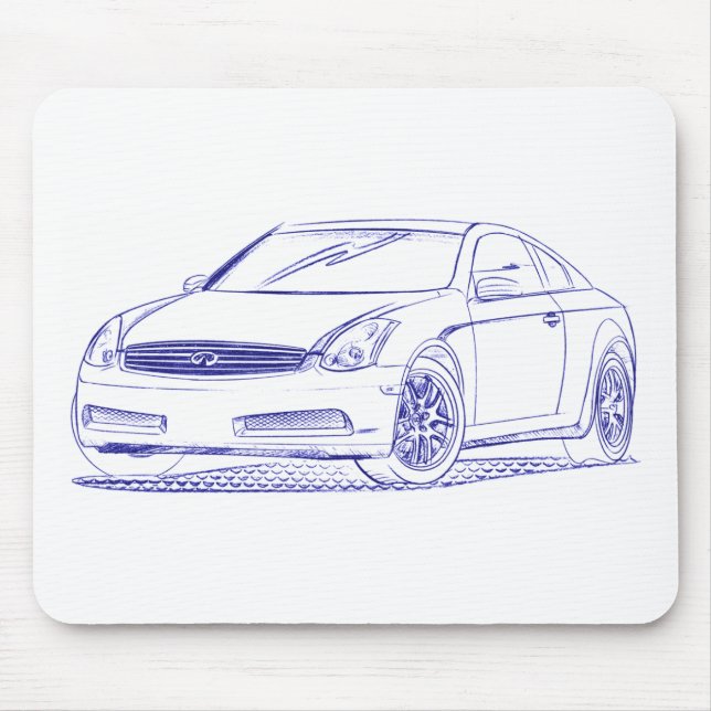 Mousepad Esboço do cupé dos Inf G35 (Frente)