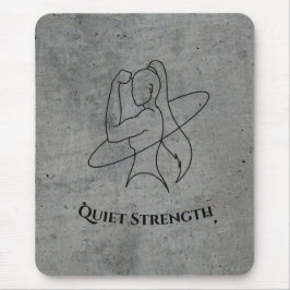 Mousepad Esboço Minimalista de Mulher Forte Fitness