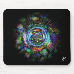 Mousepad Esboço psicodélico colorido de um olho