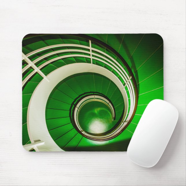 Mousepad Escada Circular Verde (Com mouse)