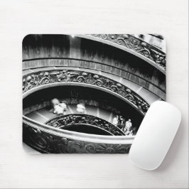 Mousepad Escada em espiral preta e branca