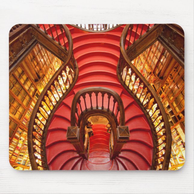Mousepad Escada Ornamentado vermelha, Portugal (Frente)