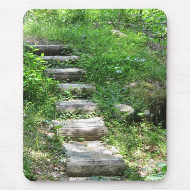 Mousepad Escadaria no tapete do rato da floresta (Frente)