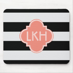 Mousepad Escala Chic e Três Monogramas