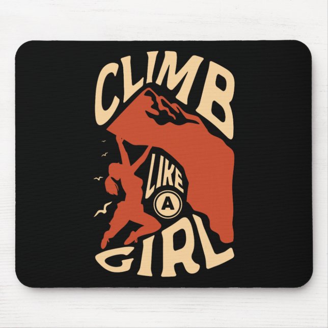 Mousepad Escalada Como Uma Garota Para Escalador Engraçado  (Frente)