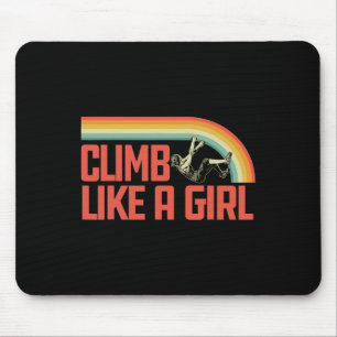 Mousepad Escalada Como Uma Menina Escalada Em Rocha E Bould