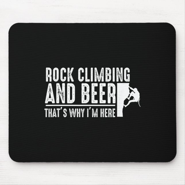 Mousepad Escalada e Cerveja - Escalador de Pedras  (Frente)