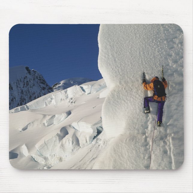 Mousepad Escalada no gelo no glaciar Tasman abaixo do Monte (Frente)
