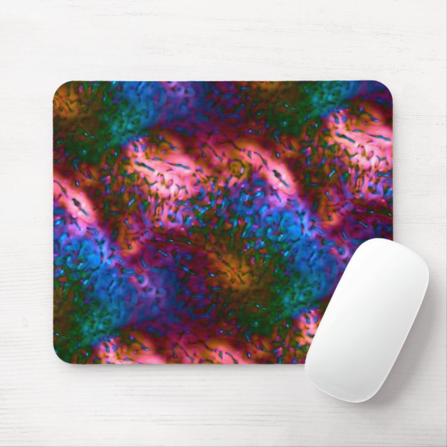 Mousepad Escalas azuis-cromadas de salmão (Com mouse)