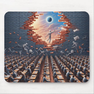Mousepad Escapar a Matriz Outro Tijolo Na Parede