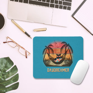 Mousepad Escape tropical de Gato Legal e Sonhador