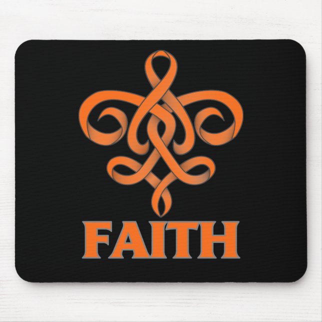 Mousepad Esclerose Múltipla Fé Fleur de Lis Ribbon (Frente)