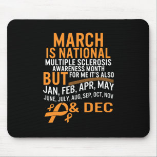 Mousepad Esclerose Sensibilização Mês Senhora Laranja Fita 