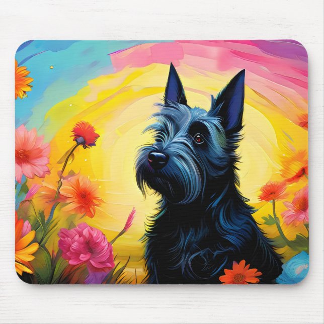 Mousepad Escocês Terrier Whimsical Horizontal (Frente)