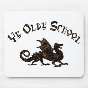Mousepad Escola Antiga - Dragão Medieval Rei Arthur Cavalei
