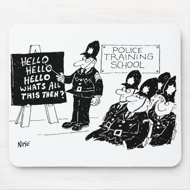 Mousepad Escola de Formação de Polícia Cartoon (Frente)