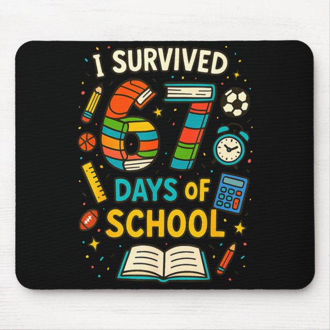 Mousepad Escola Engraçada Seis Sete Meme Piada de Aluno Pro (Frente)