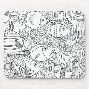 Mousepad Escola inspirada dos peixes