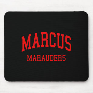 Mousepad Escola secundária Marcus hs flower mound tx retrô