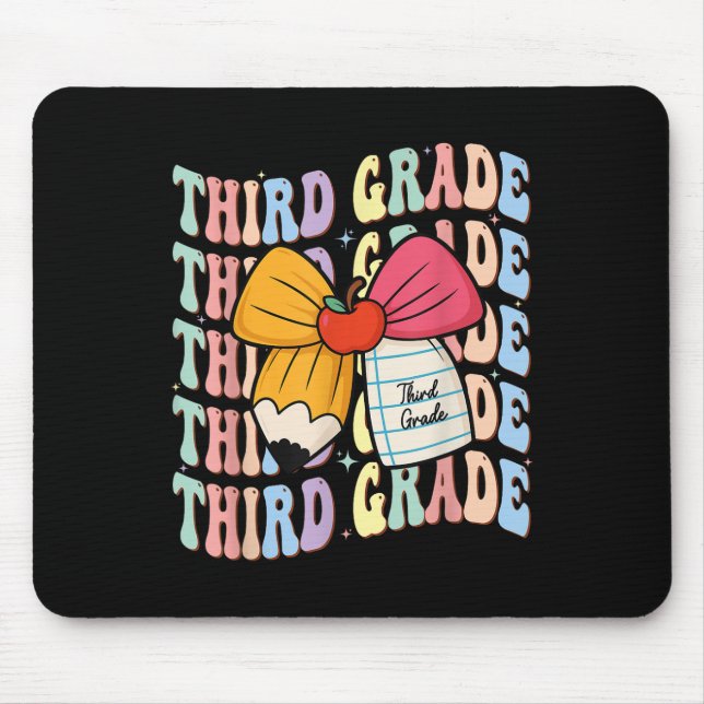Mousepad Escolar Terceira Série Lápis Coquete Laço De Volta (Frente)