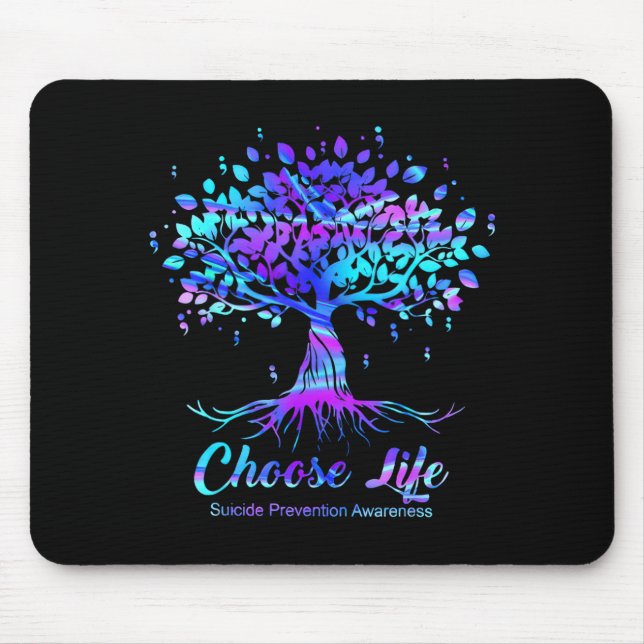 Mousepad Escolha conscientização sobre prevenção da vida vi (Frente)