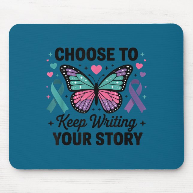 Mousepad Escolha Continuar Escrevendo Sua História Inspiraç (Frente)