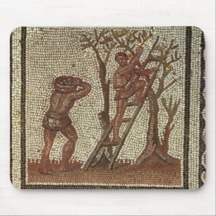 Mousepad Escolhendo a fruta, mosaico romano