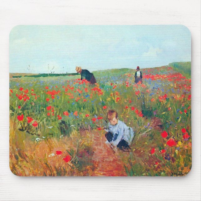 Mousepad Escolhendo Flores num Campo, Mary Cassatt (Frente)